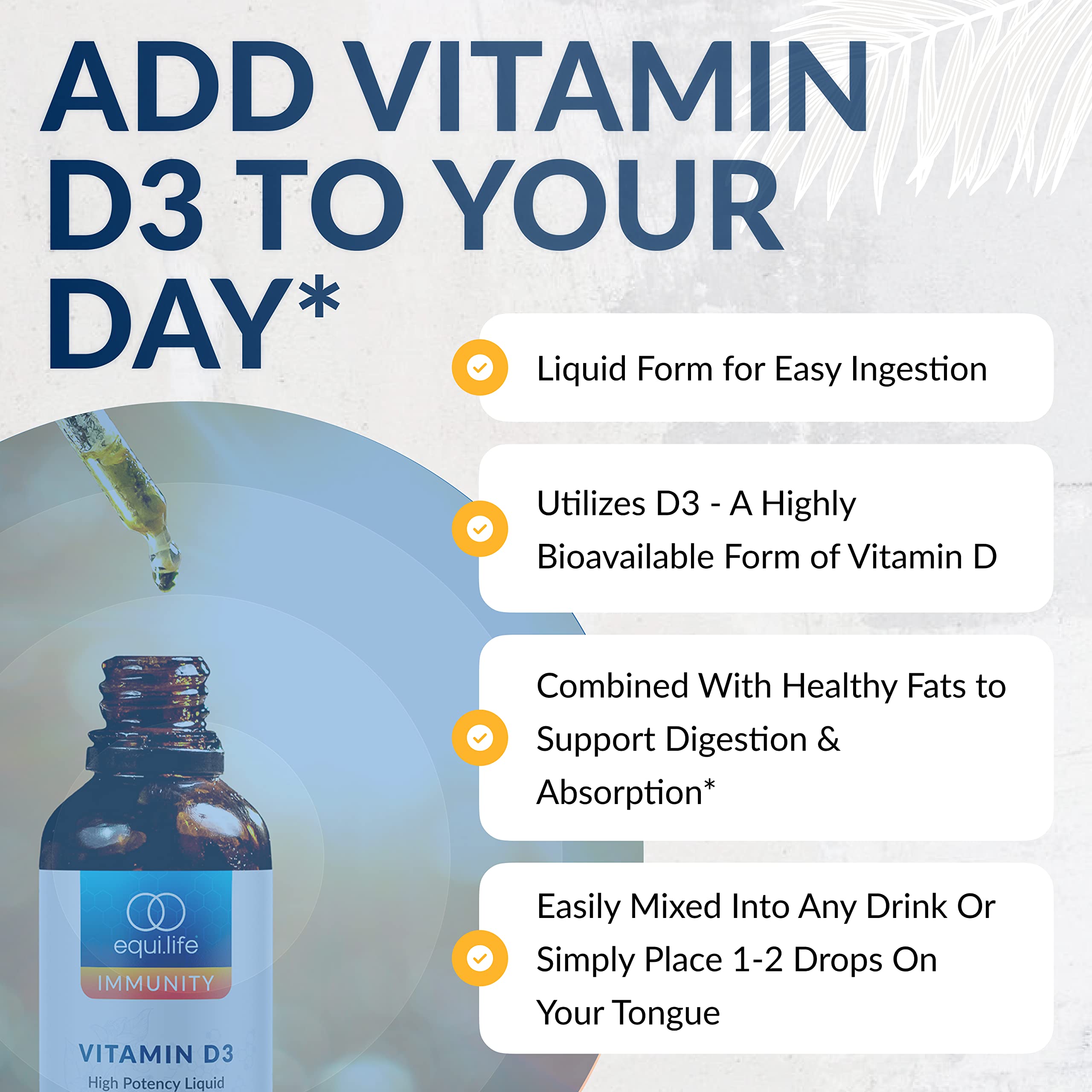 Equilife Liquid Vitamin D3 Supplement 25mcg packaging