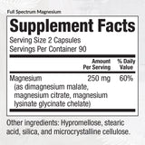 Equilife Magnesium Complex 190g back view with ingredients