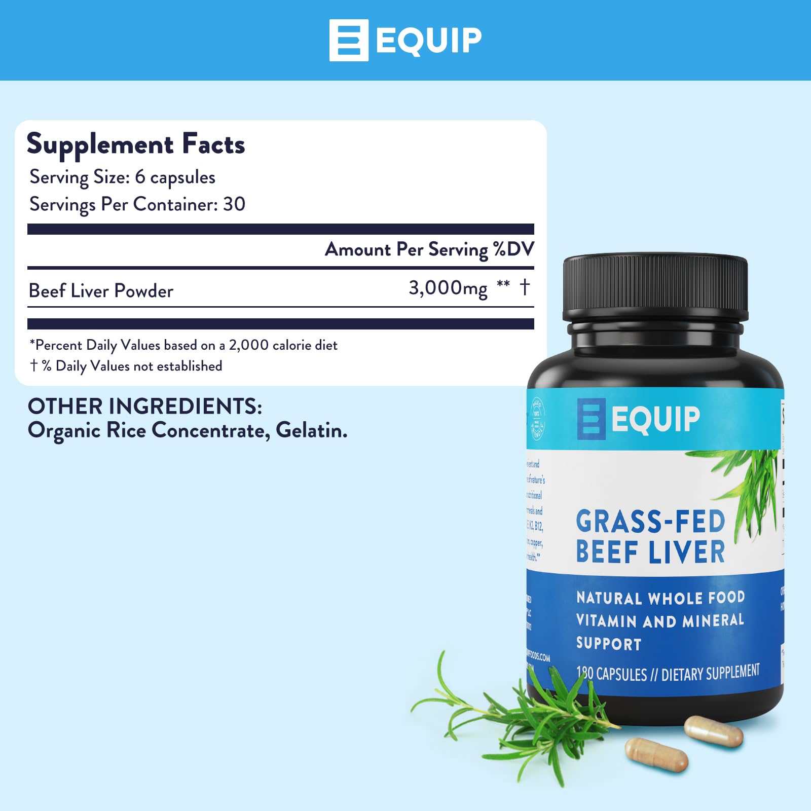 Equip Beef Liver Capsules with a measuring spoon