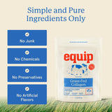 Equip Grass-Fed Collagen Powder 454g mixed in a drink