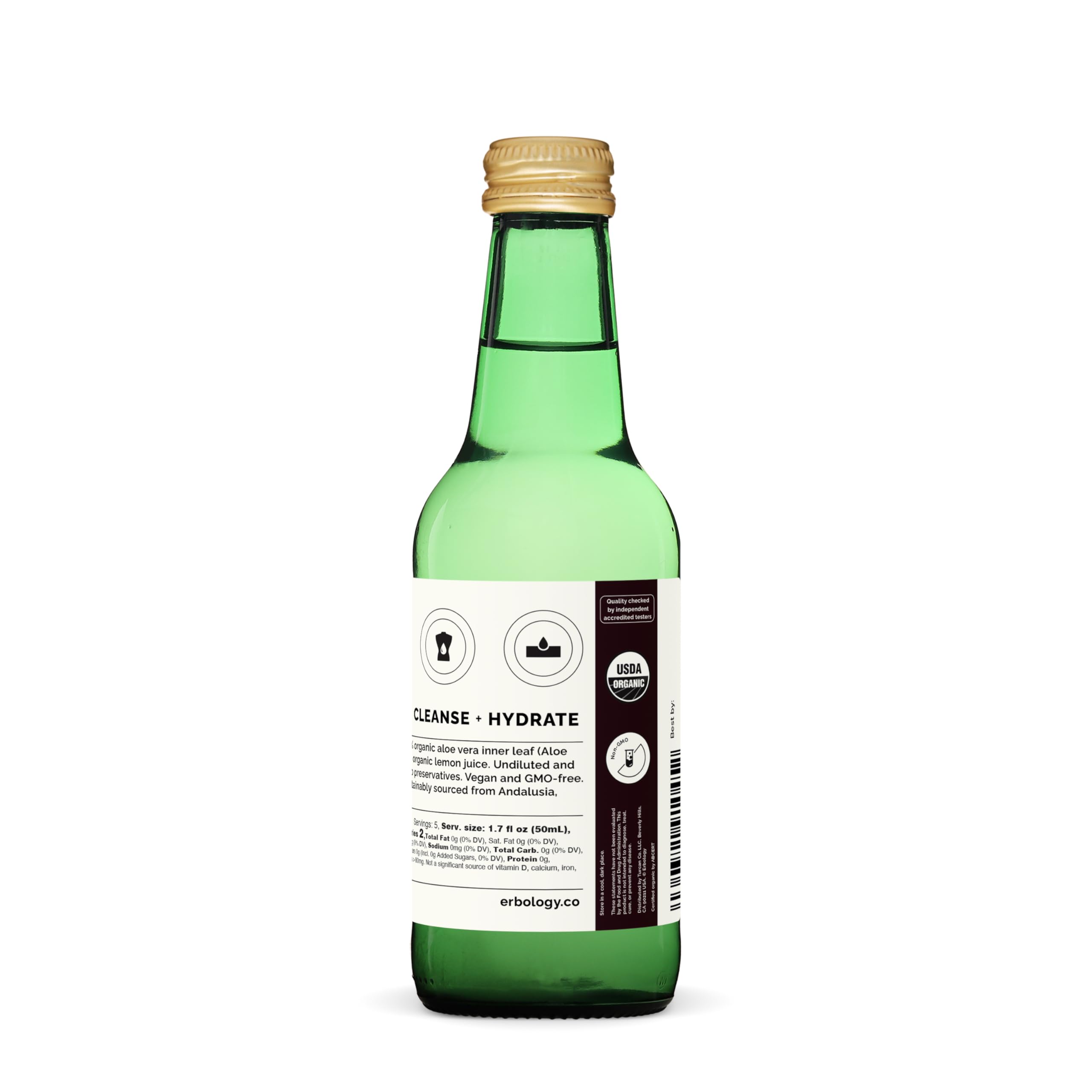 Erbology Aloe Vera Juice 200g close-up of label