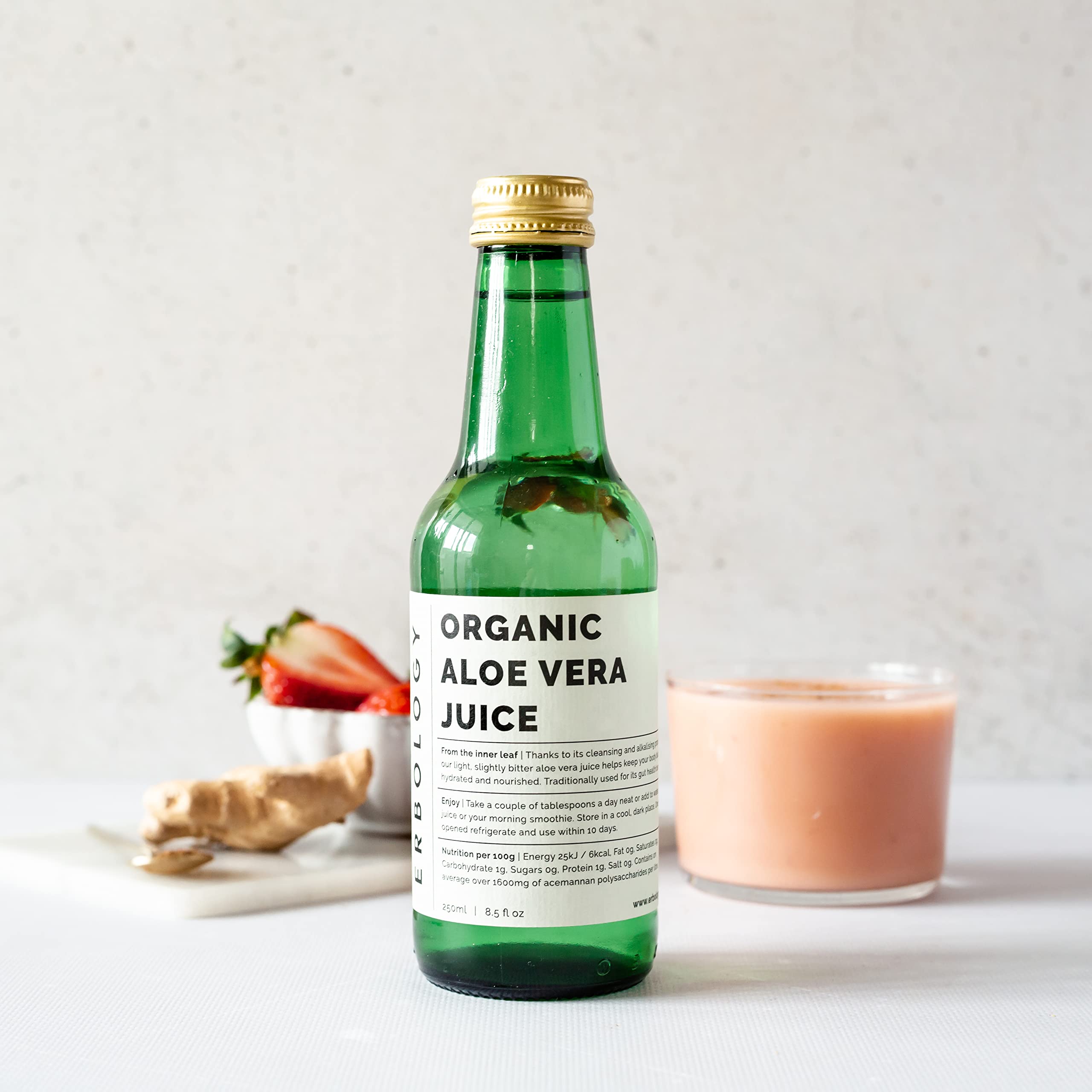 Erbology Aloe Vera Juice 200g side view