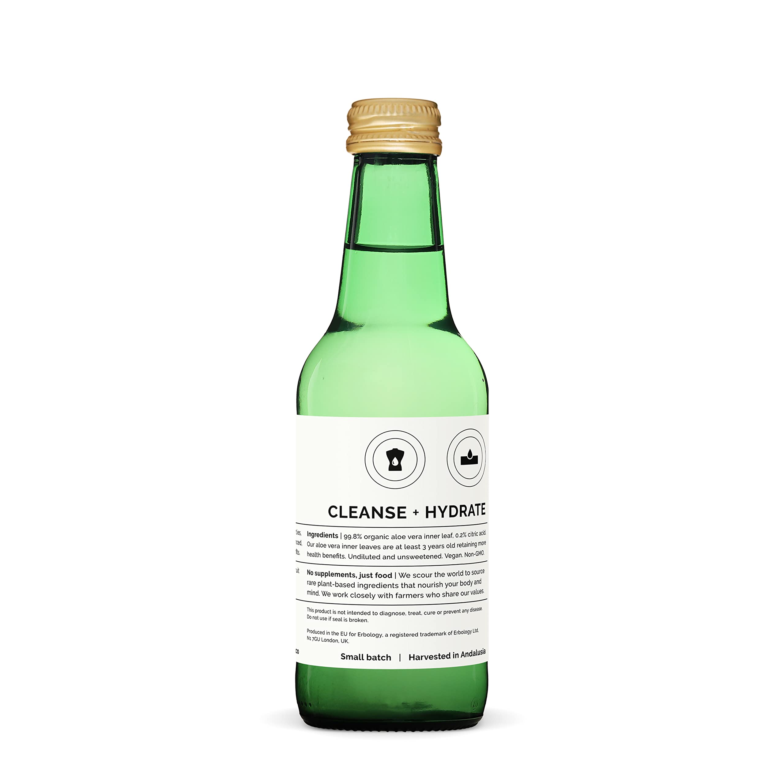 Erbology Aloe Vera Juice 200g with fresh aloe plants