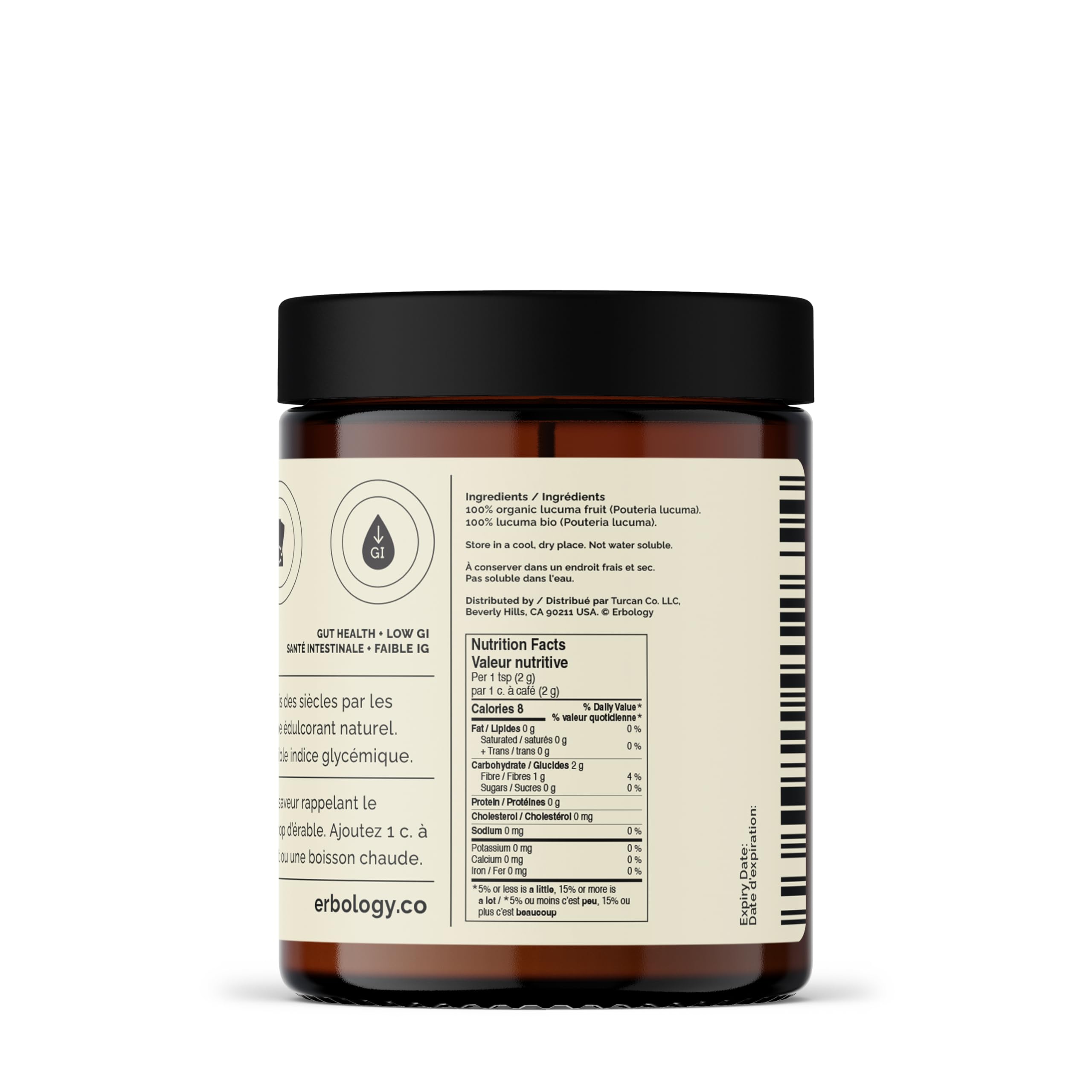 Erbology Lucuma Powder 272g alongside organic ingredients
