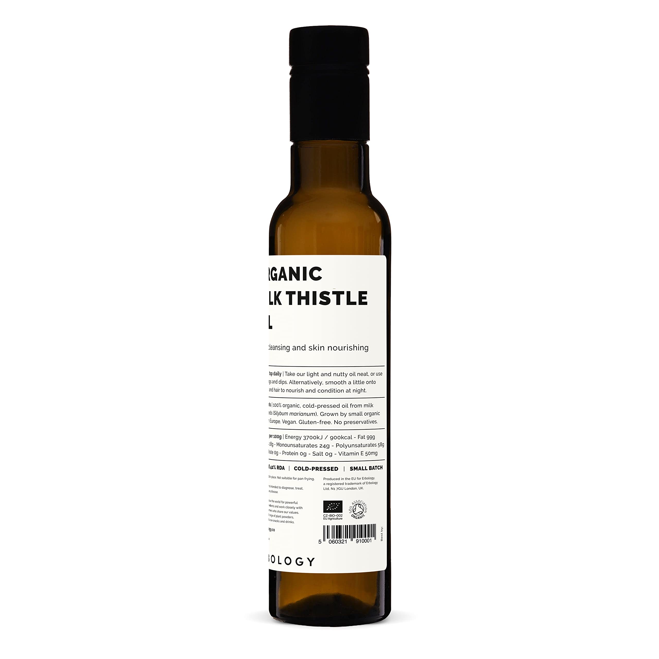 Erbology Milk Thistle Oil 400g packaging details