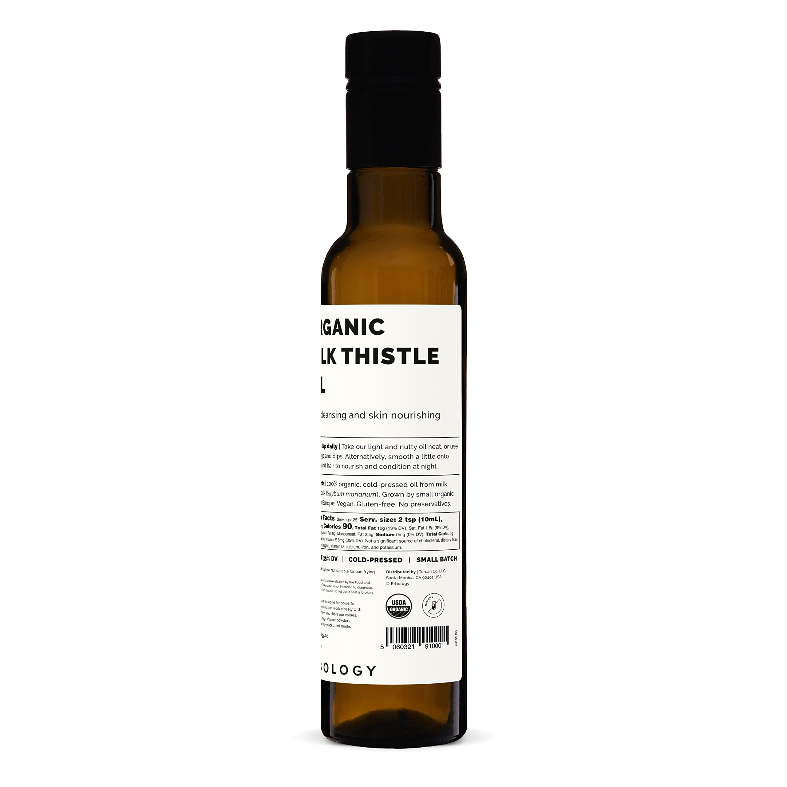 Erbology Milk Thistle Oil 400g with organic ingredients