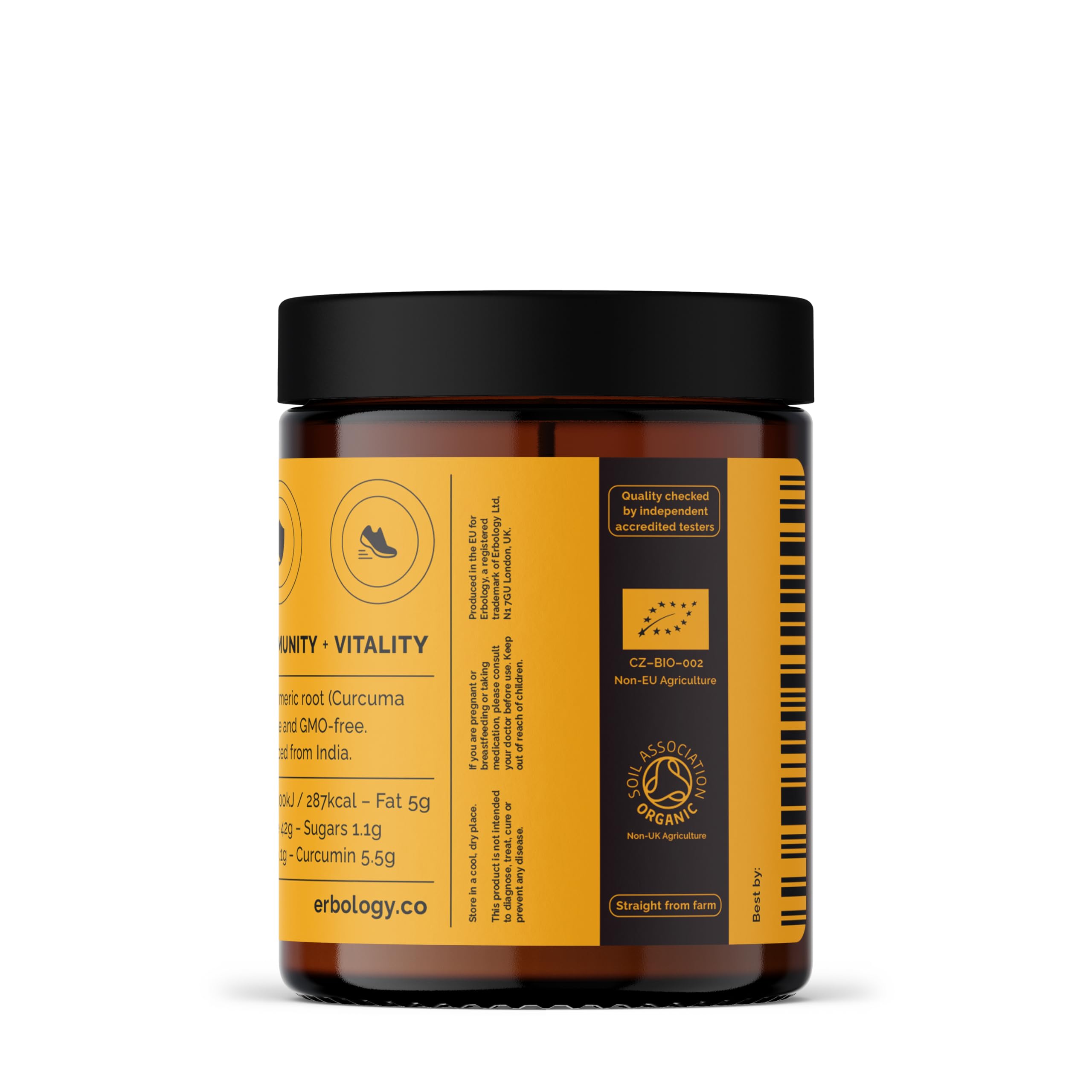 Erbology Organic Turmeric Root Powder 220g lifestyle scene