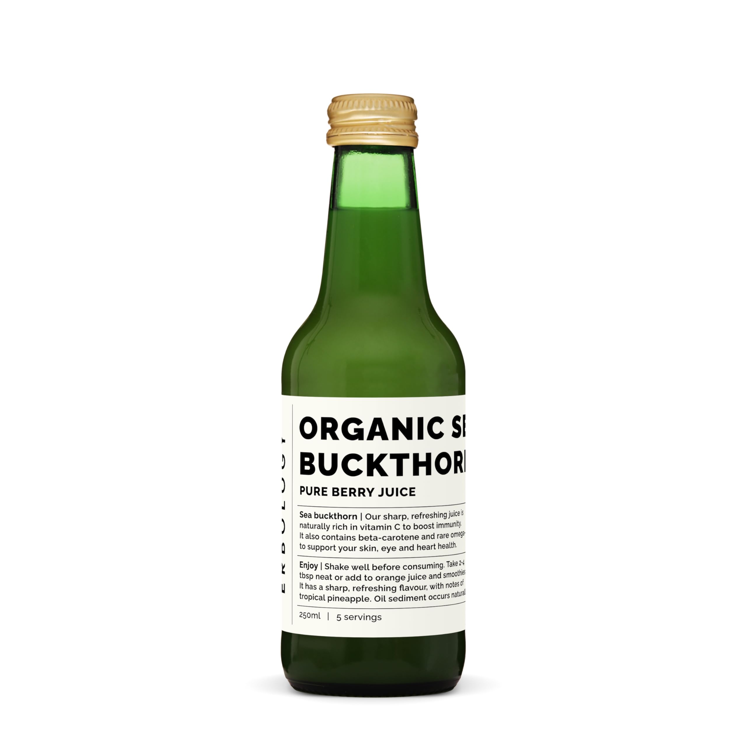 Erbology Sea Buckthorn Juice 100g front view with packaging