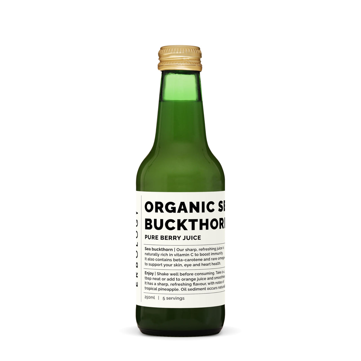 Erbology Sea Buckthorn Juice 100g front view with packaging