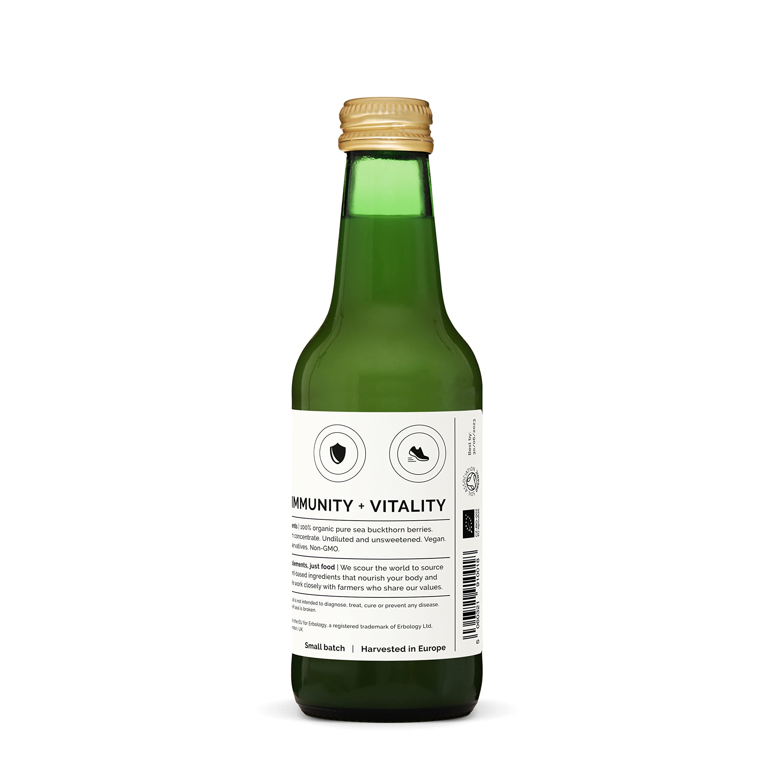 Erbology Sea Buckthorn Juice 100g with nutritional information