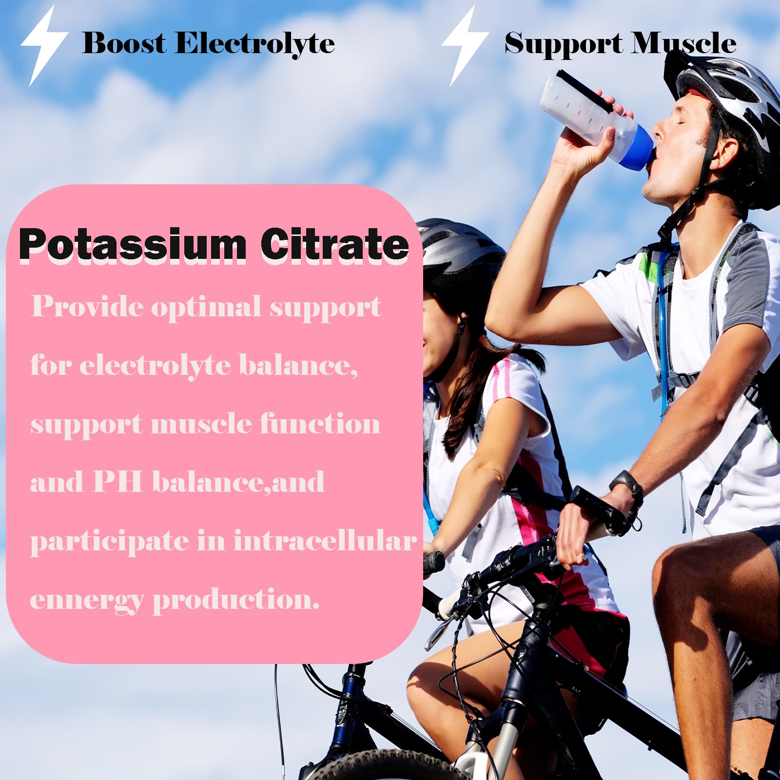 ERDGXI Potassium Citrate Gummies 2000mg back view with nutritional information