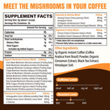 Esowbe Organic Mushroom Coffee Blend showing ingredients list