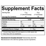 Essential Elements Collagen Peptides nutrition information