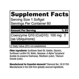 Essential Elements CoQ10 Daily Energy Supplement on a wooden table