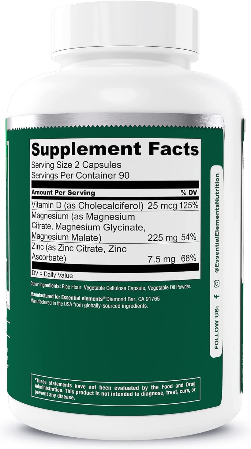 Essential Elements Magnesium Supplement with a measuring spoon