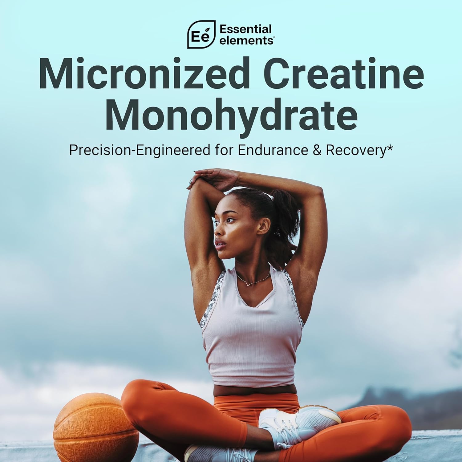 Essential Elements Micronized Creatine Monohydrate 358g mixed in water