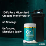 Essential Elements Micronized Creatine Monohydrate 358g side view