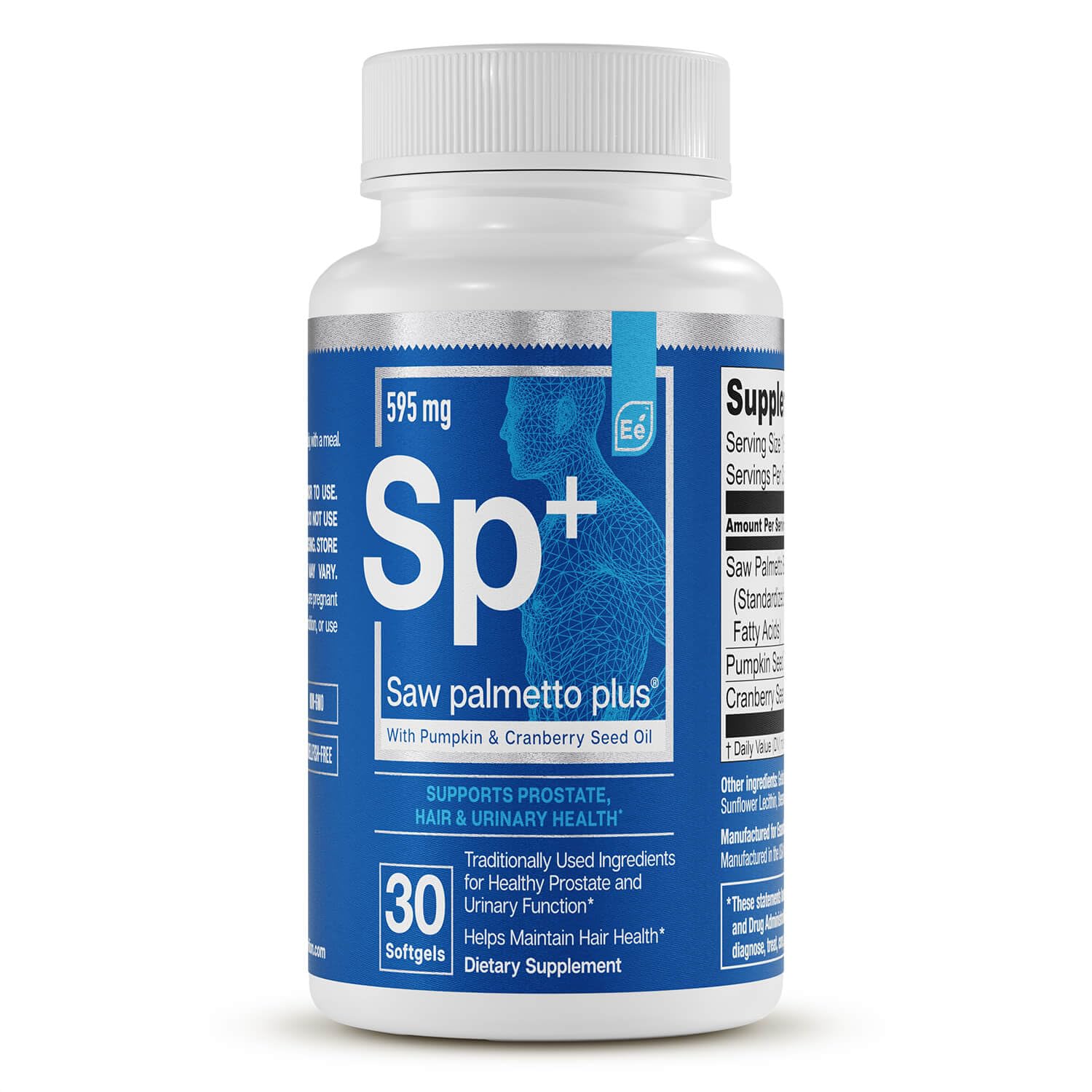 Essential Elements Saw Palmetto Plus 60 Capsules front view