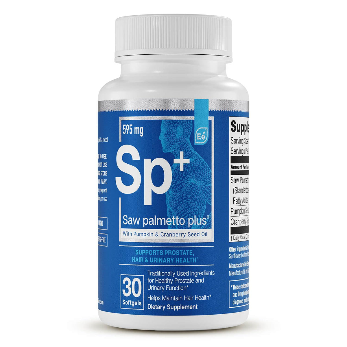 Essential Elements Saw Palmetto Plus 60 Capsules front view