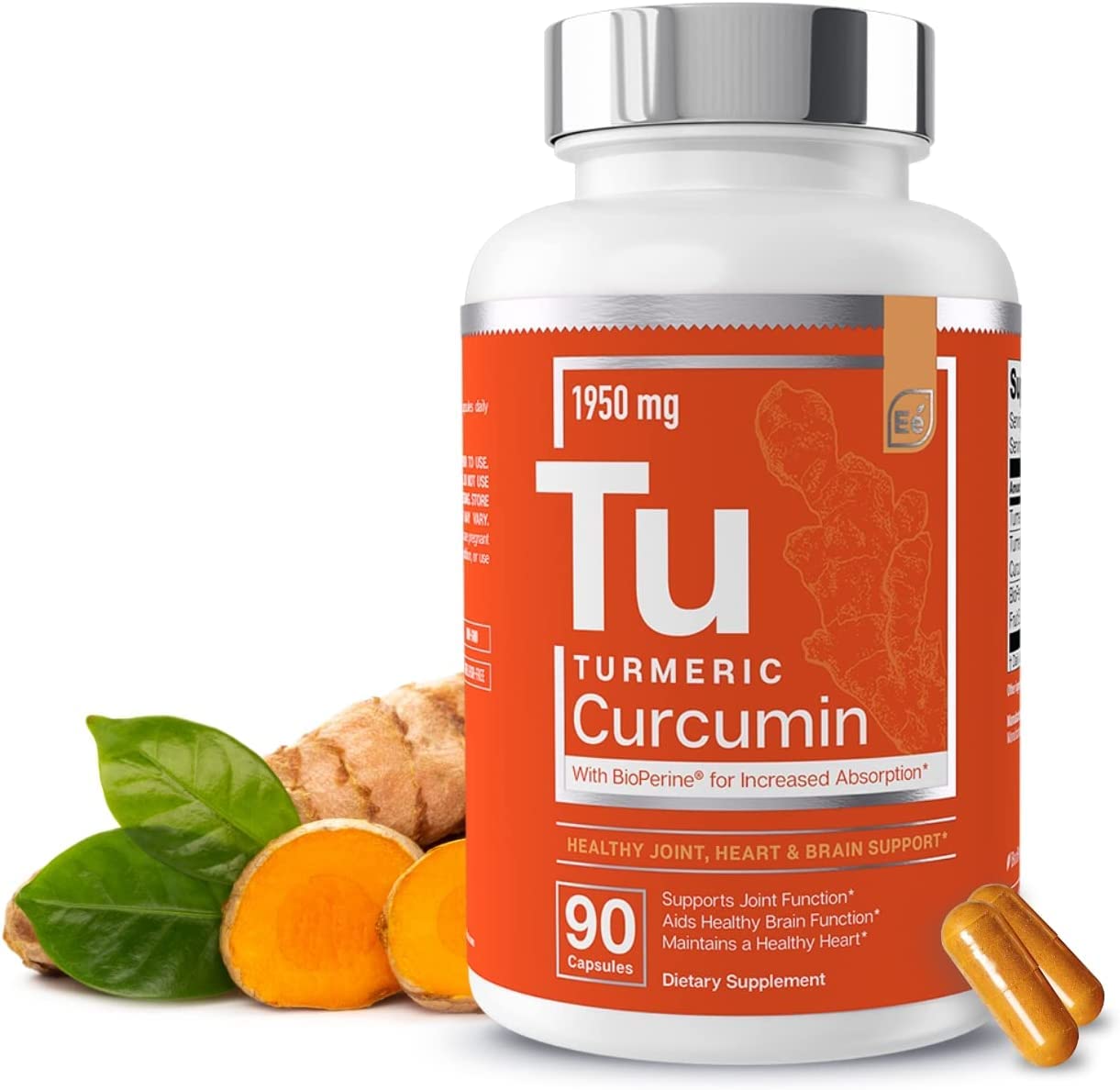 Essential Elements Turmeric Curcumin Supplement front view of packaging