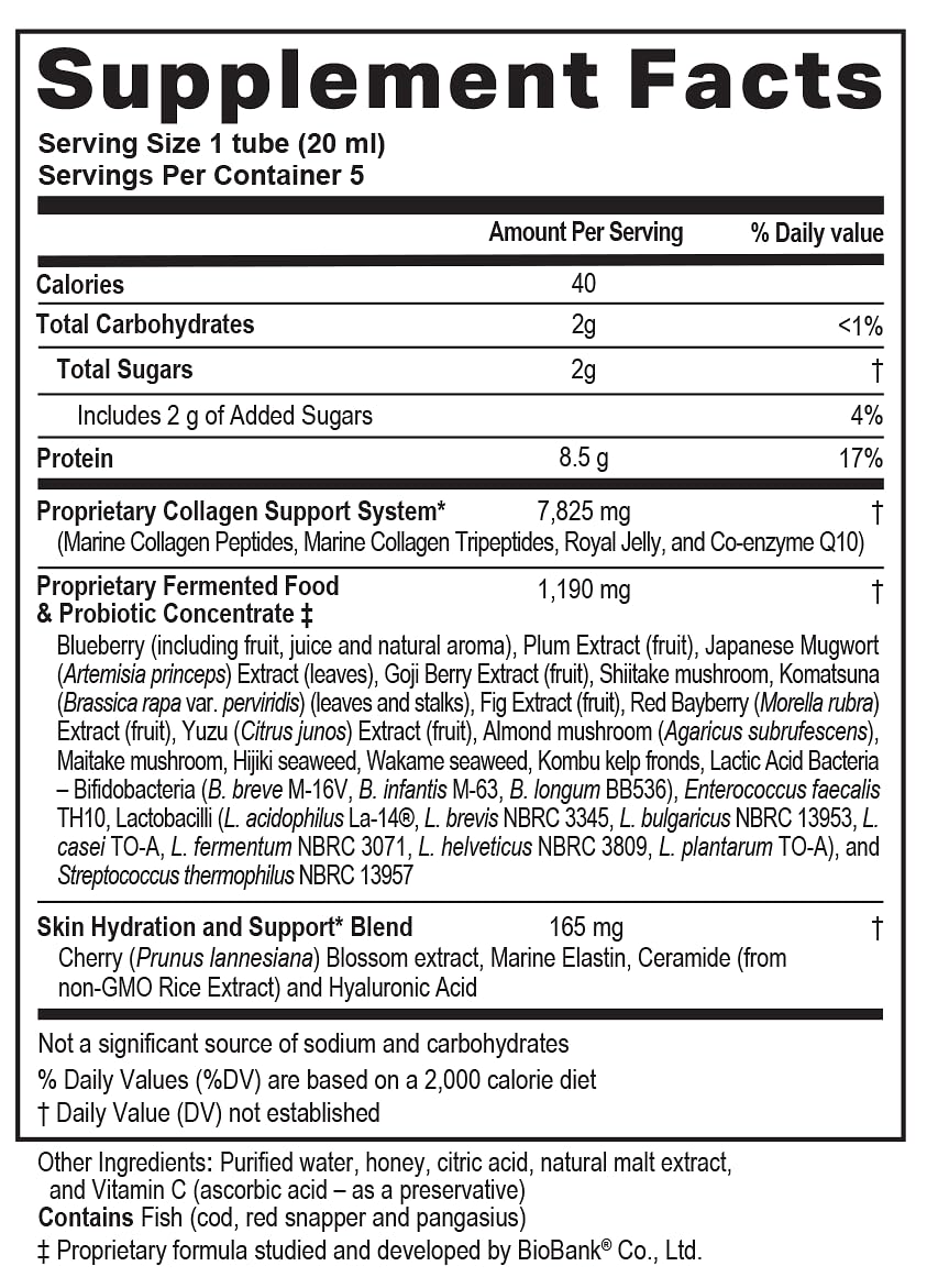 Essential Formulas Premium Collagen Plus 38g tube side view