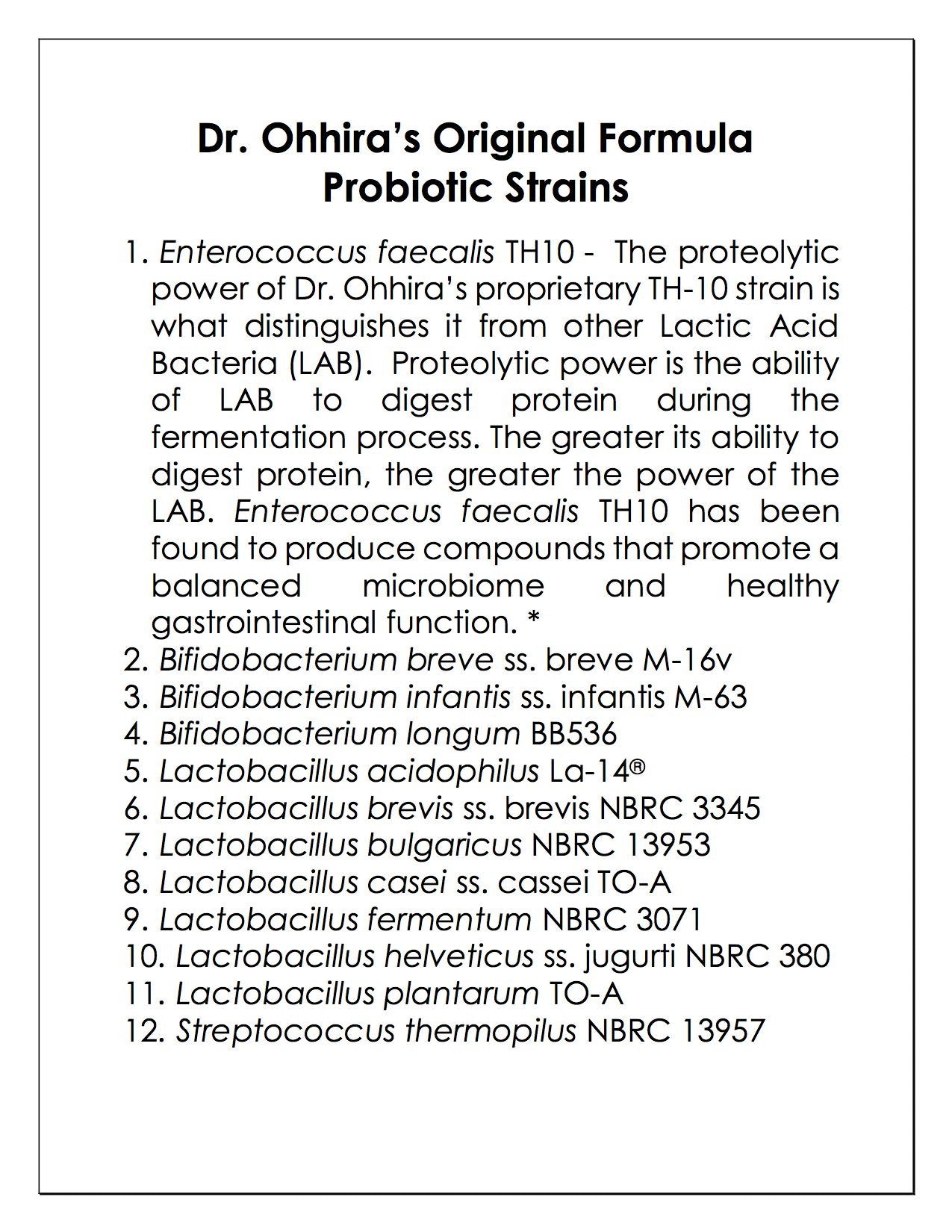 Essential Formulas Probiotic Capsules back view showing ingredients