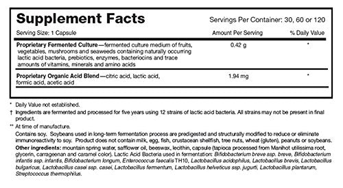 Essential Formulas Probiotic Capsules with ingredients list