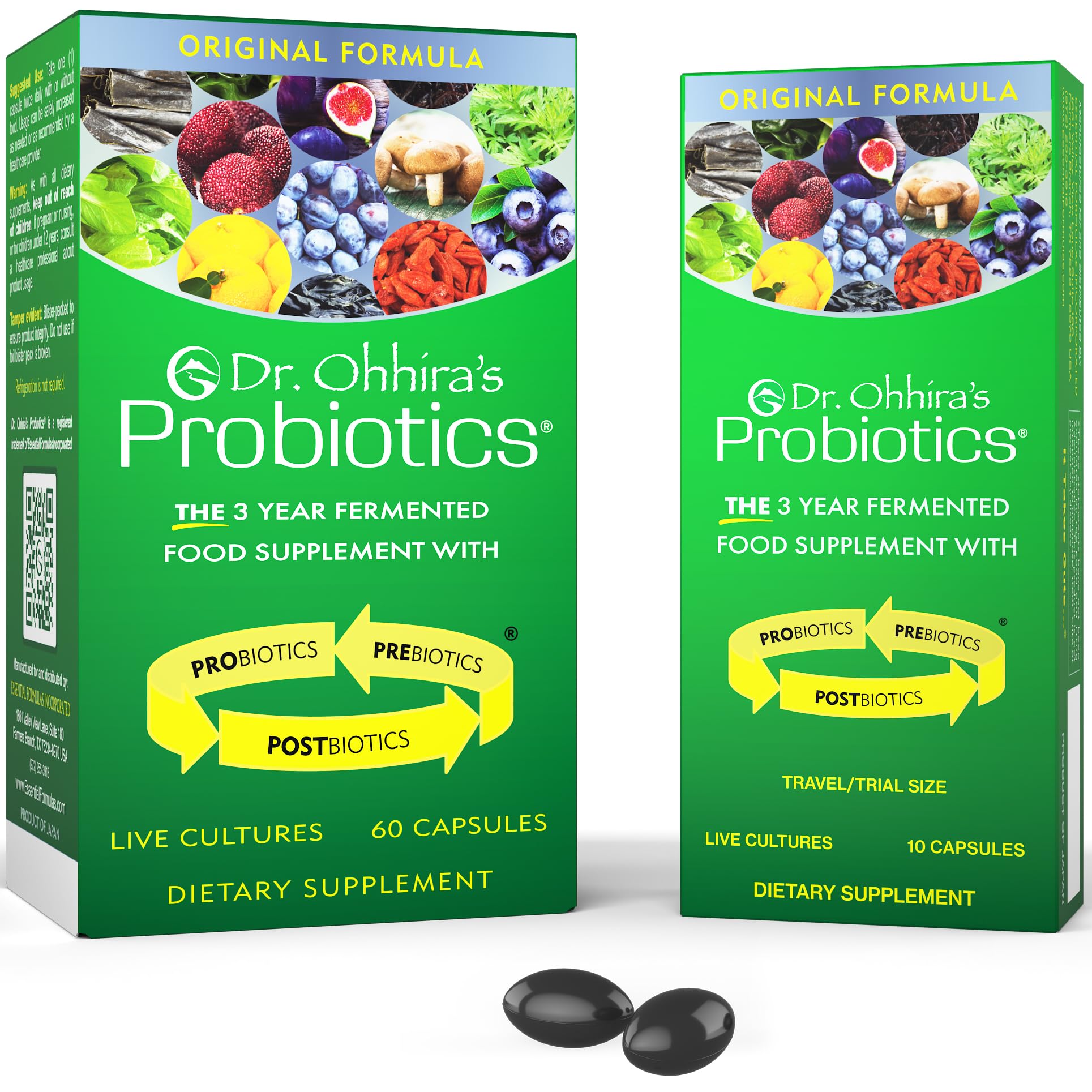 Essential Formulas Probiotics soft gel capsules front view