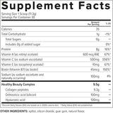 Essential Nutrition Collagen Peptides 408g back view showing ingredients