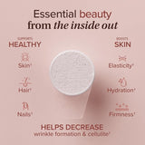 Essential Nutrition Collagen Skin Cranberry 422g mixed in a smoothie