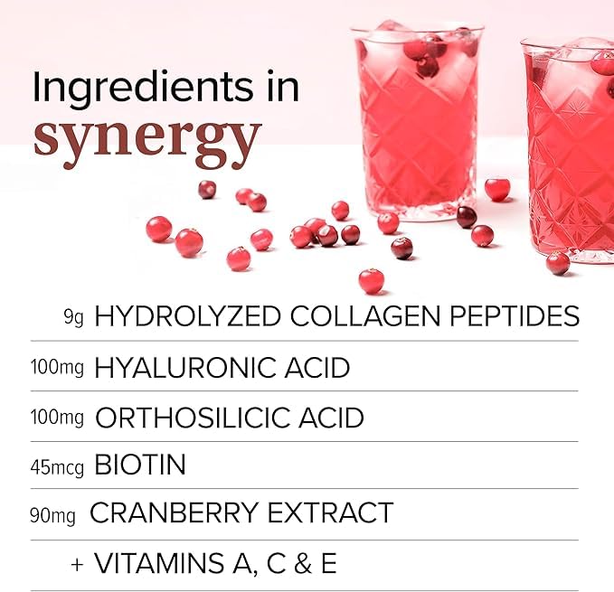 Essential Nutrition Collagen Skin Cranberry 422g packaging