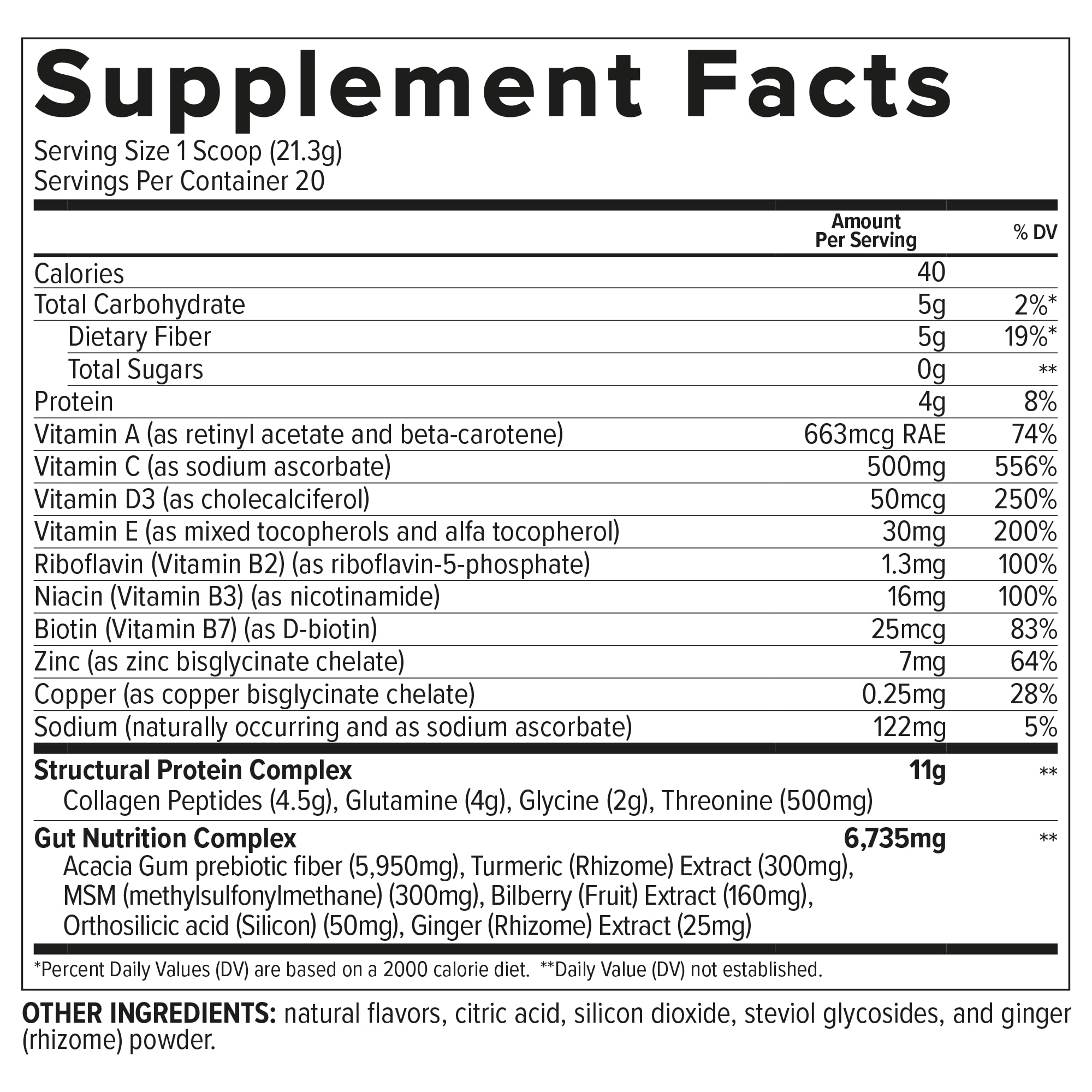 Essential Nutrition Collagen Supplement 490g packaging side view
