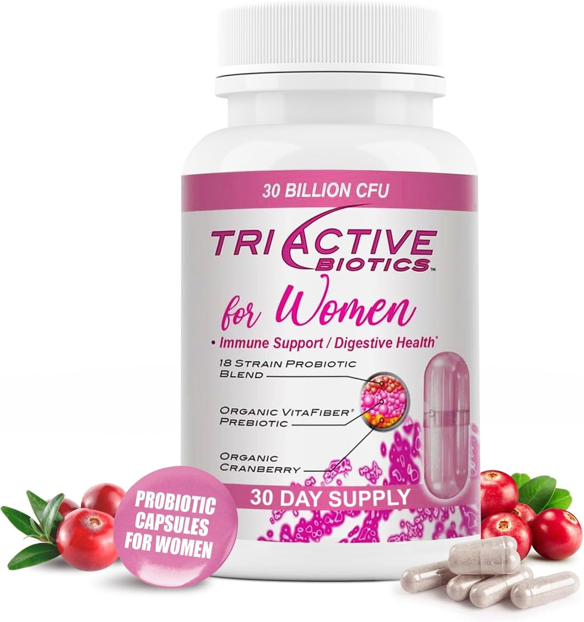 Essential Source Cranberry Probiotic capsule bottle front view