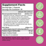 Essential Source Cranberry Probiotic capsules on a wooden table