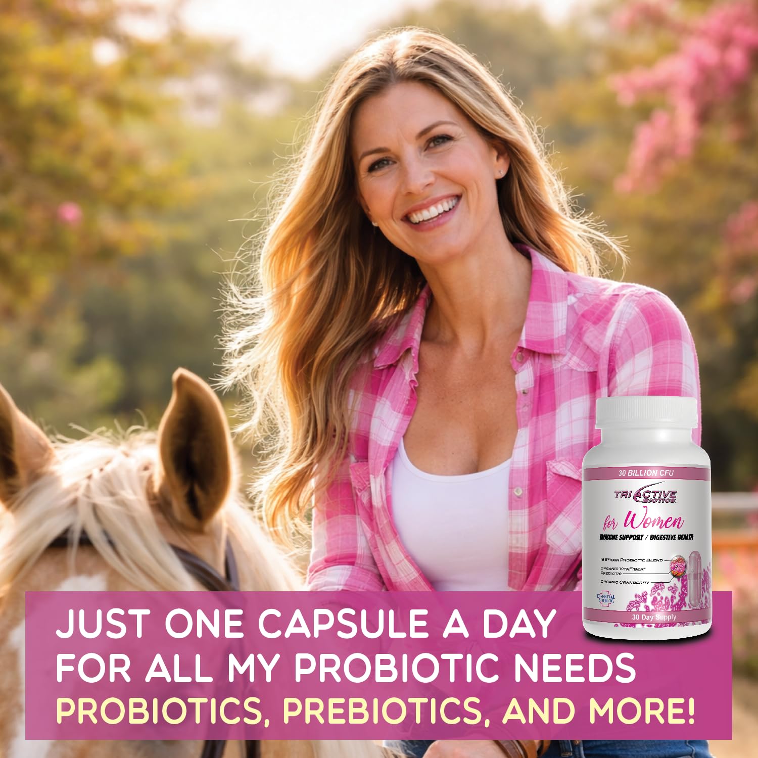 Essential Source Cranberry Probiotic ingredients list close-up