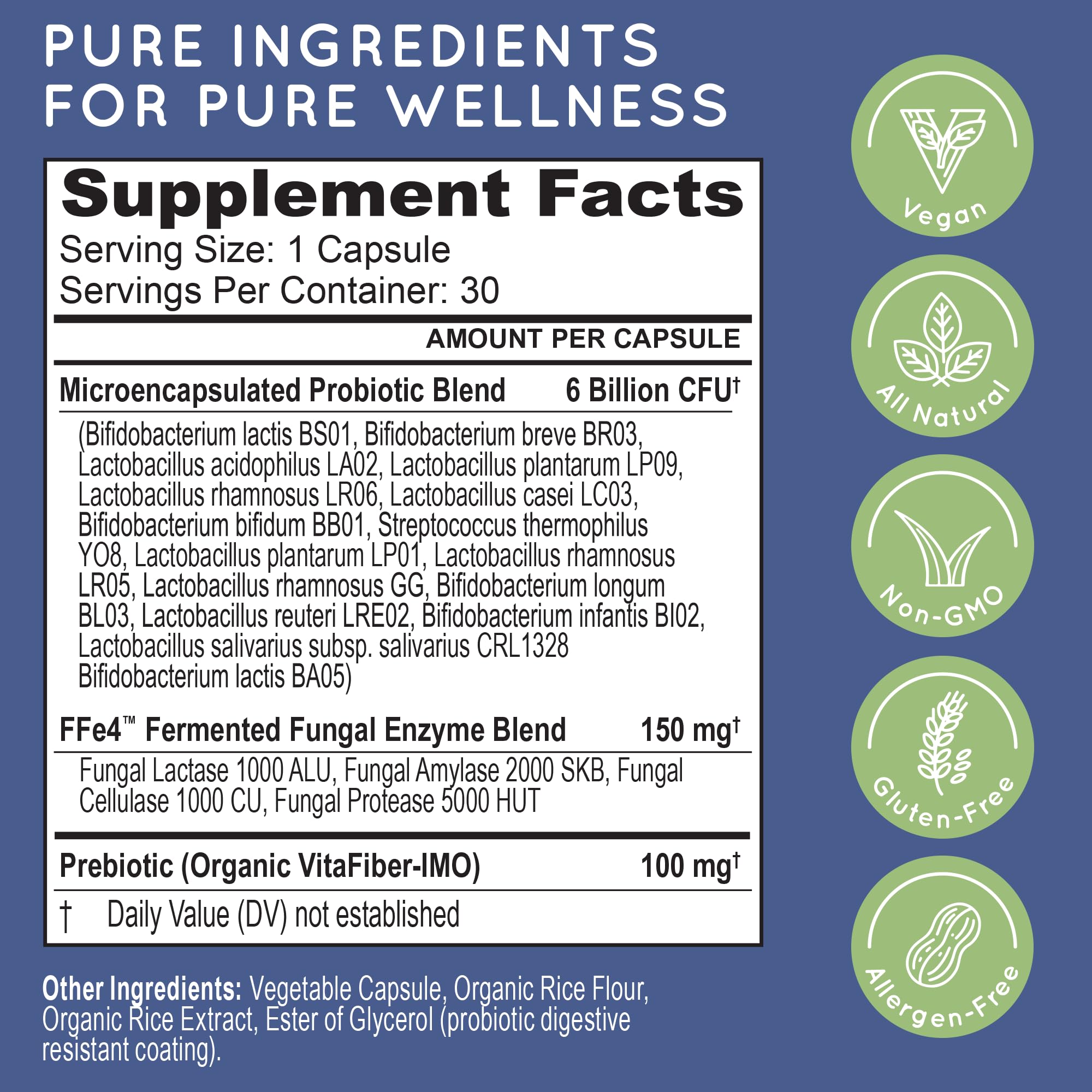 Essential Source Multi-Enzymes 50g back view with ingredient list