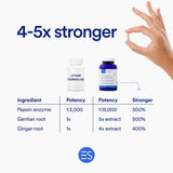 Essential Stacks Betaine HCL with Pepsin supplement capsules on a wooden surface