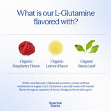 Essential Stacks Gut L-Glutamine Powder side view