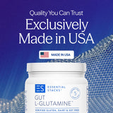 Essential Stacks L-Glutamine Powder 499g packaging