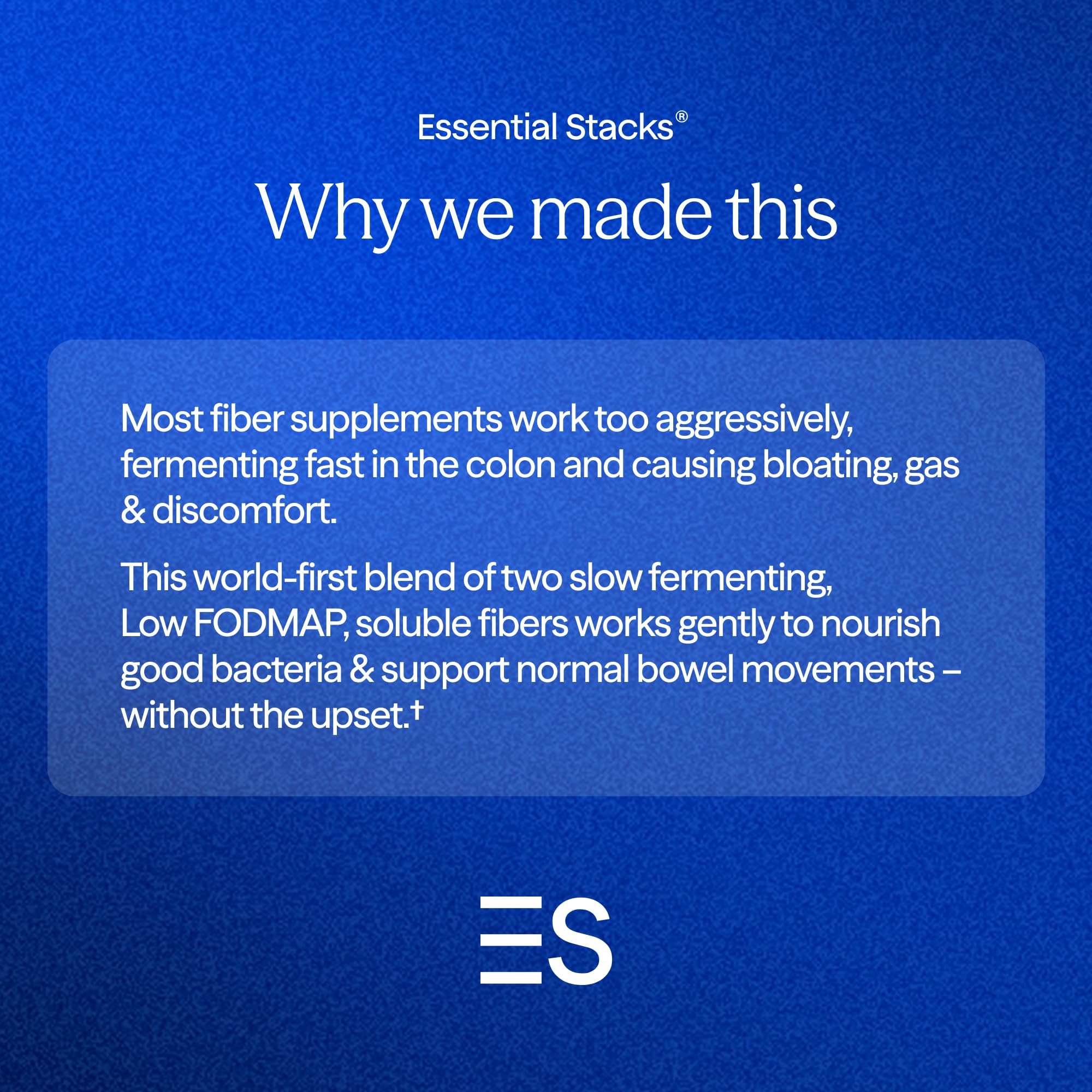 Essential Stacks Prebiotic Fiber Powder 210g side view