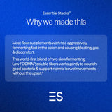 Essential Stacks Prebiotic Fiber Powder 210g side view