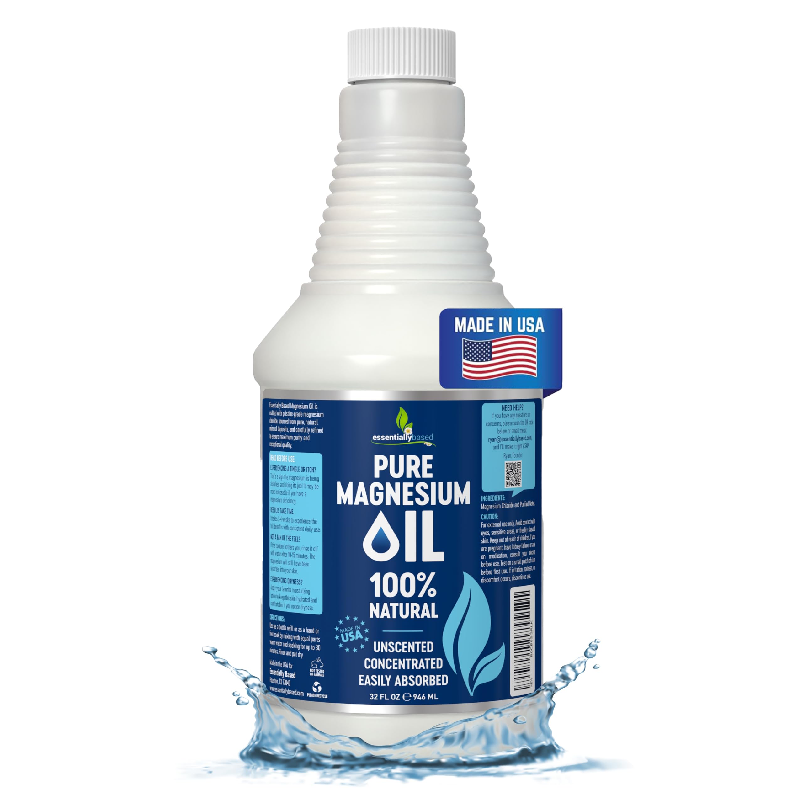 Essentially Based Magnesium Oil Spray 1129g front view