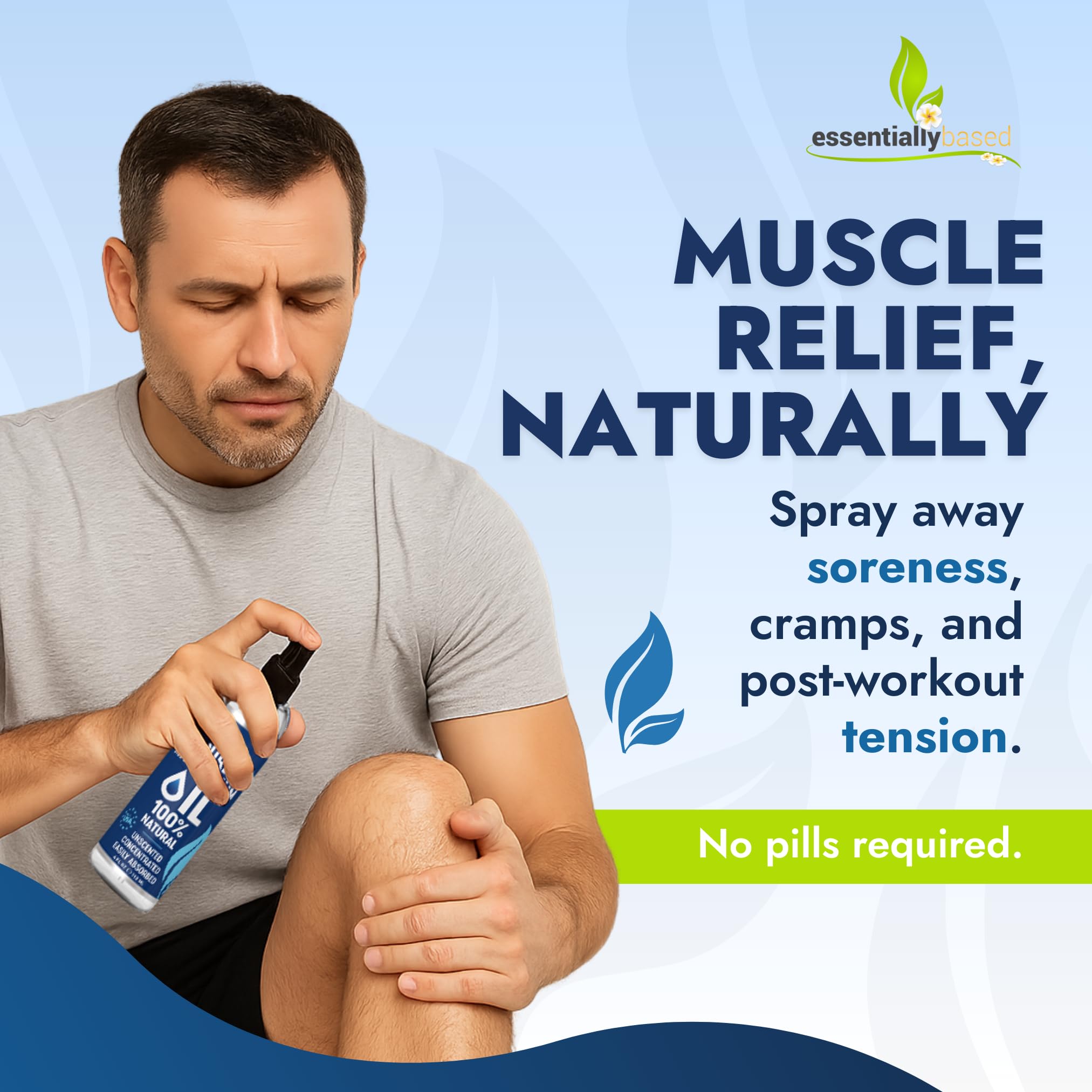 Essentially Based Magnesium Oil Spray 630g lifestyle scene