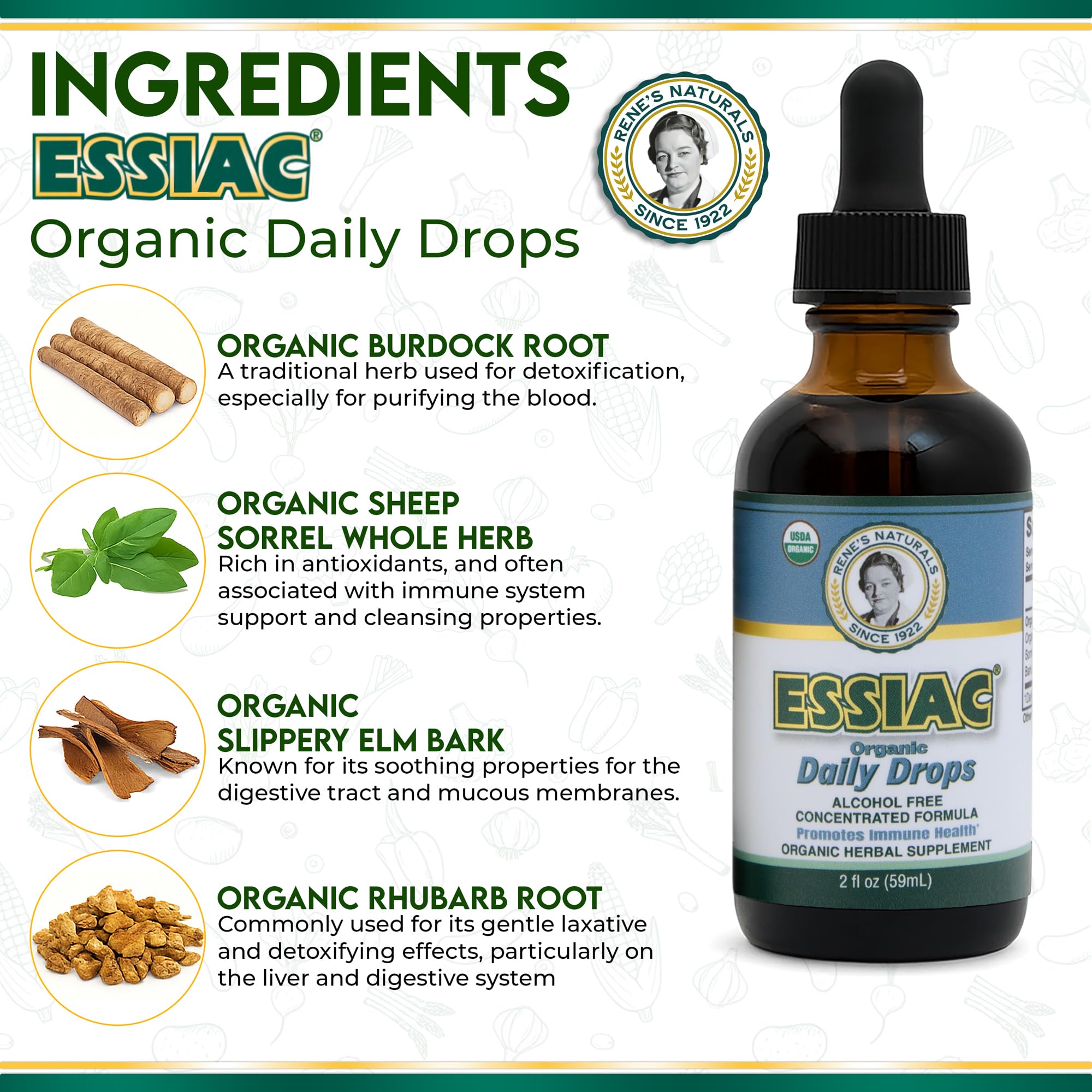 Essiac Daily Drops 2 fl oz bottle side view