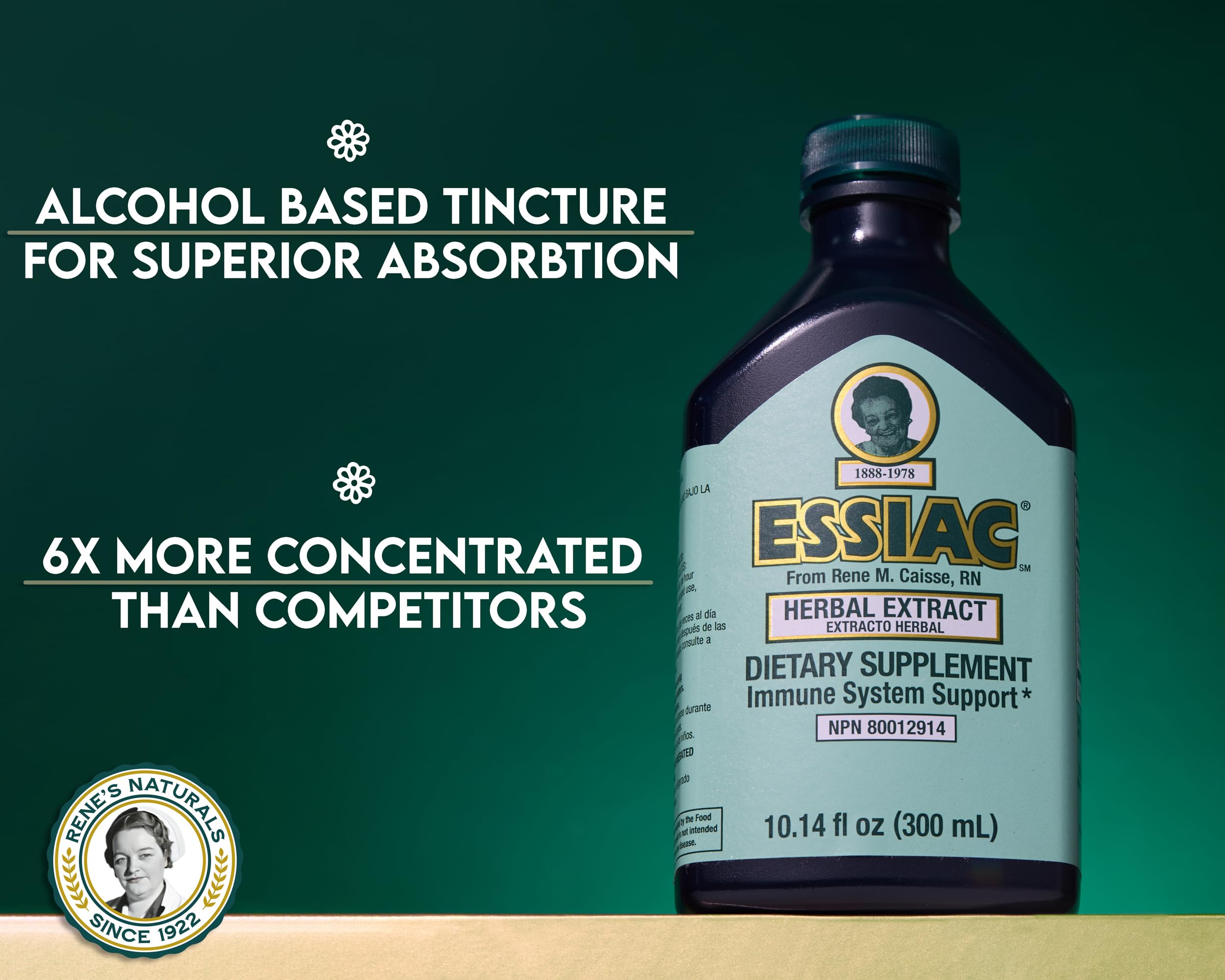 Essiac Herbal Supplement Liquid Extract 300g back view
