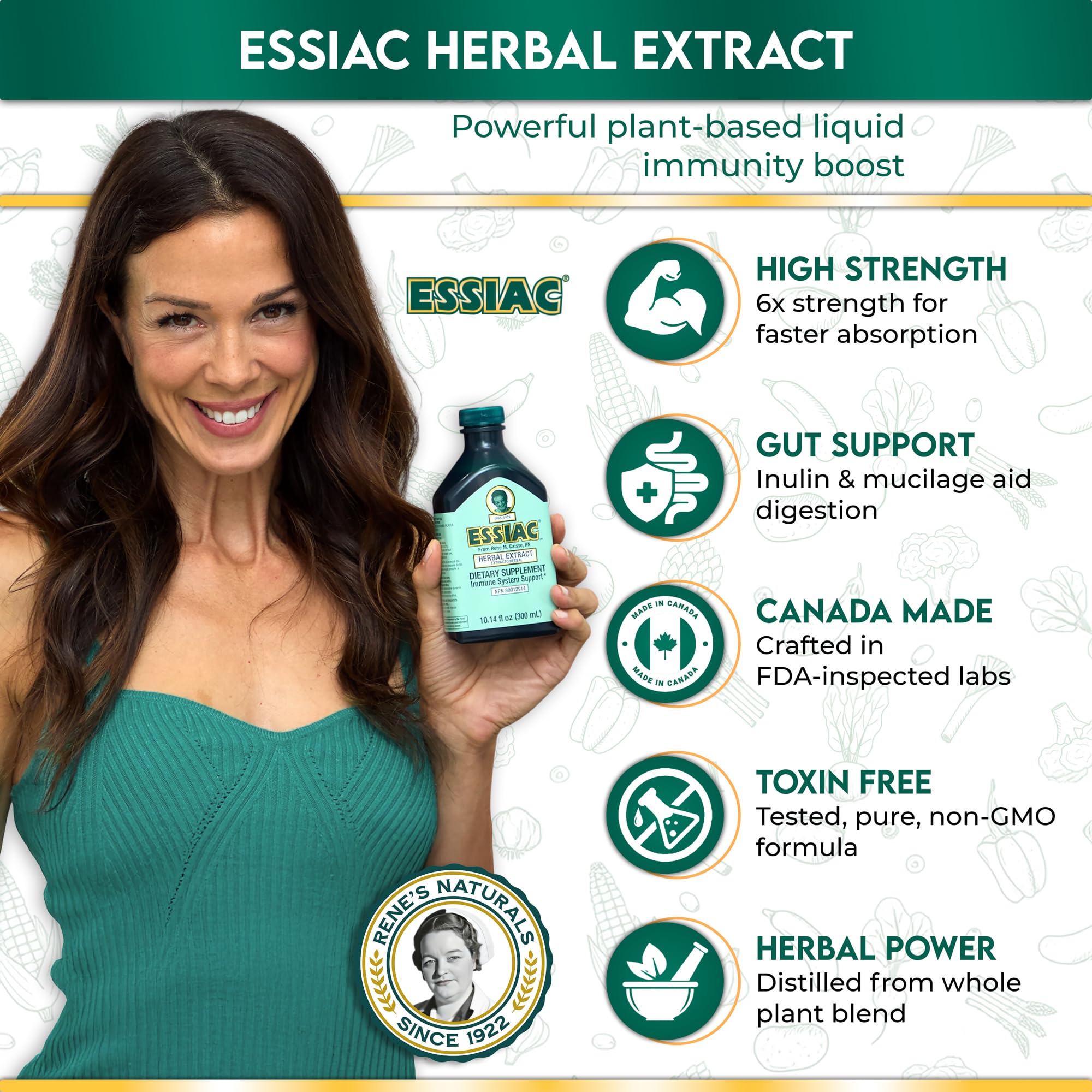 Essiac Herbal Supplement Liquid Extract 300g with measuring cap