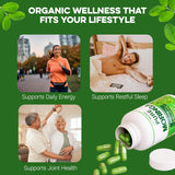 ESSNTLWELLNESS Moringa Powder Capsules with green leaves