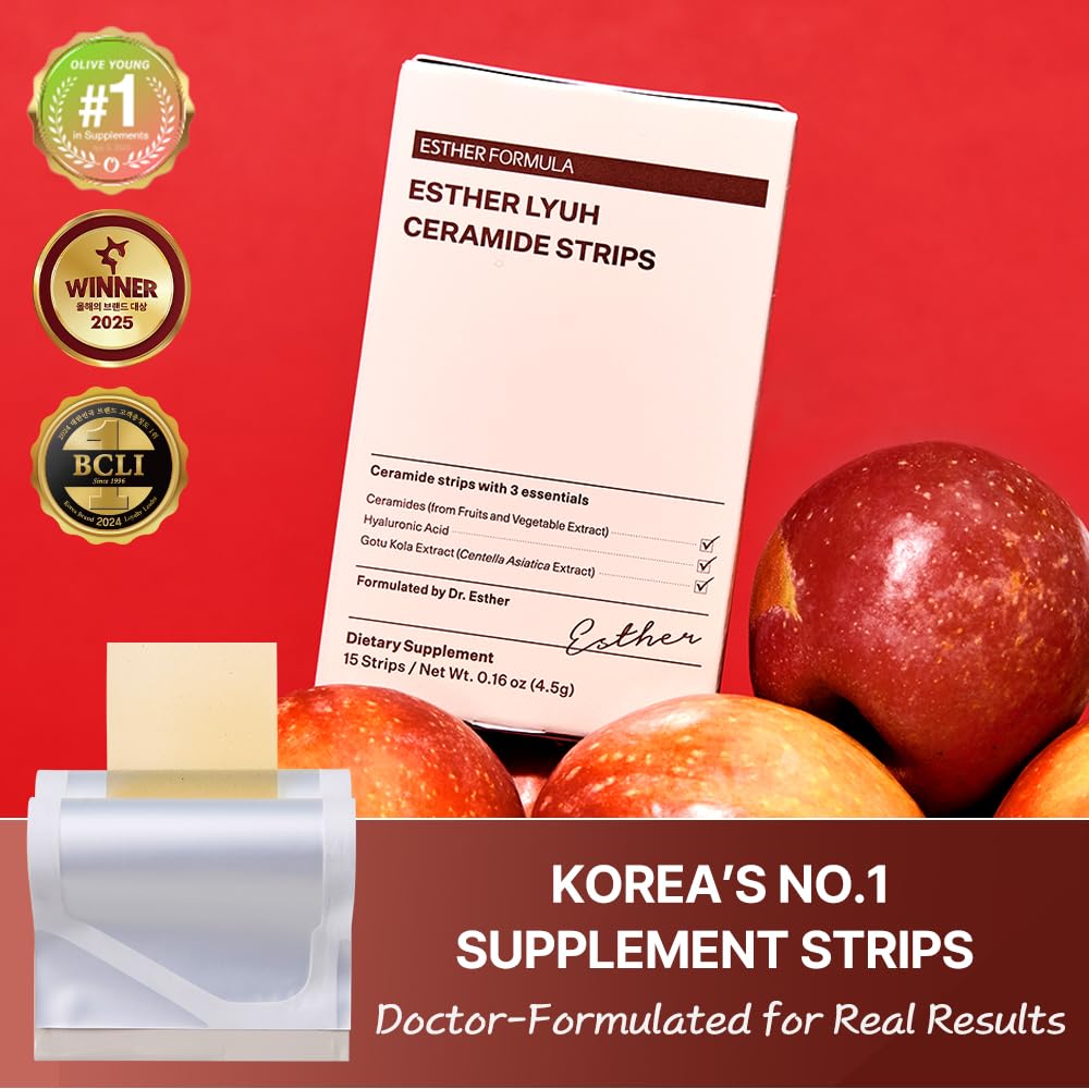 ESTHER FORMULA Hyaluronic Acid Oral Film showing individual strips