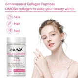 ESUNM Collagen Peptide Capsules in hand for size comparison