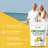 ESUNM Oil of Oregano Softgels with black seed oil